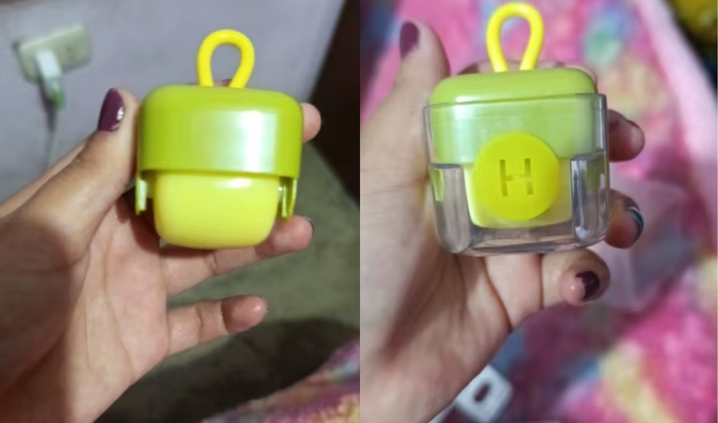 Mini Removedor Rusoft quitando pelo de un sofá